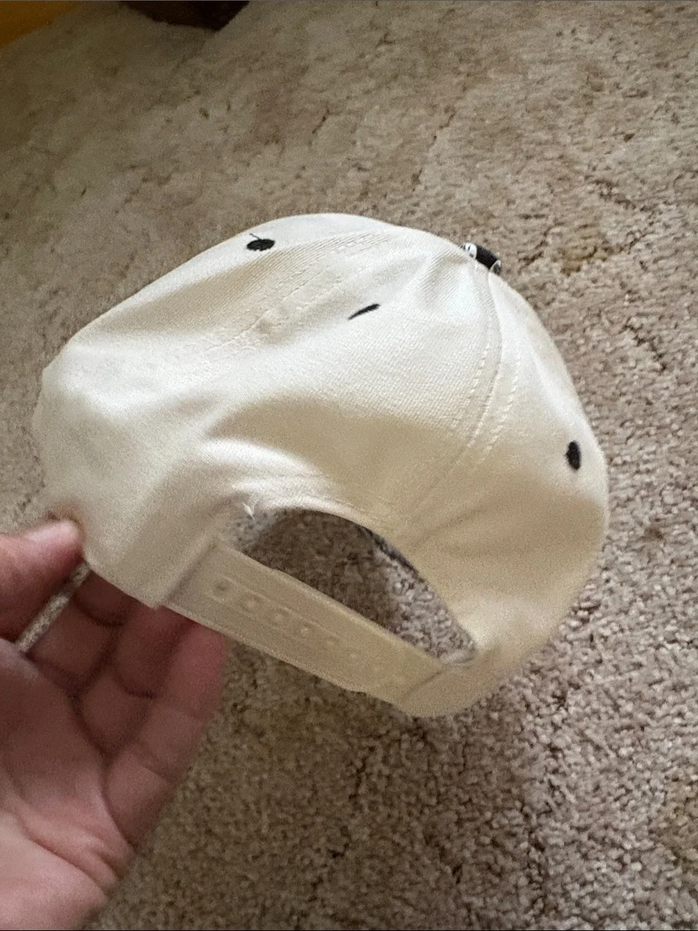 Too Pretty To Work This Hard Embroidered Cream and Black Cap